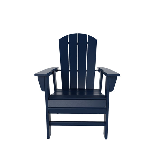 Malibu Outdoor Patio HDPE Plastic Adirondack Dining Chair