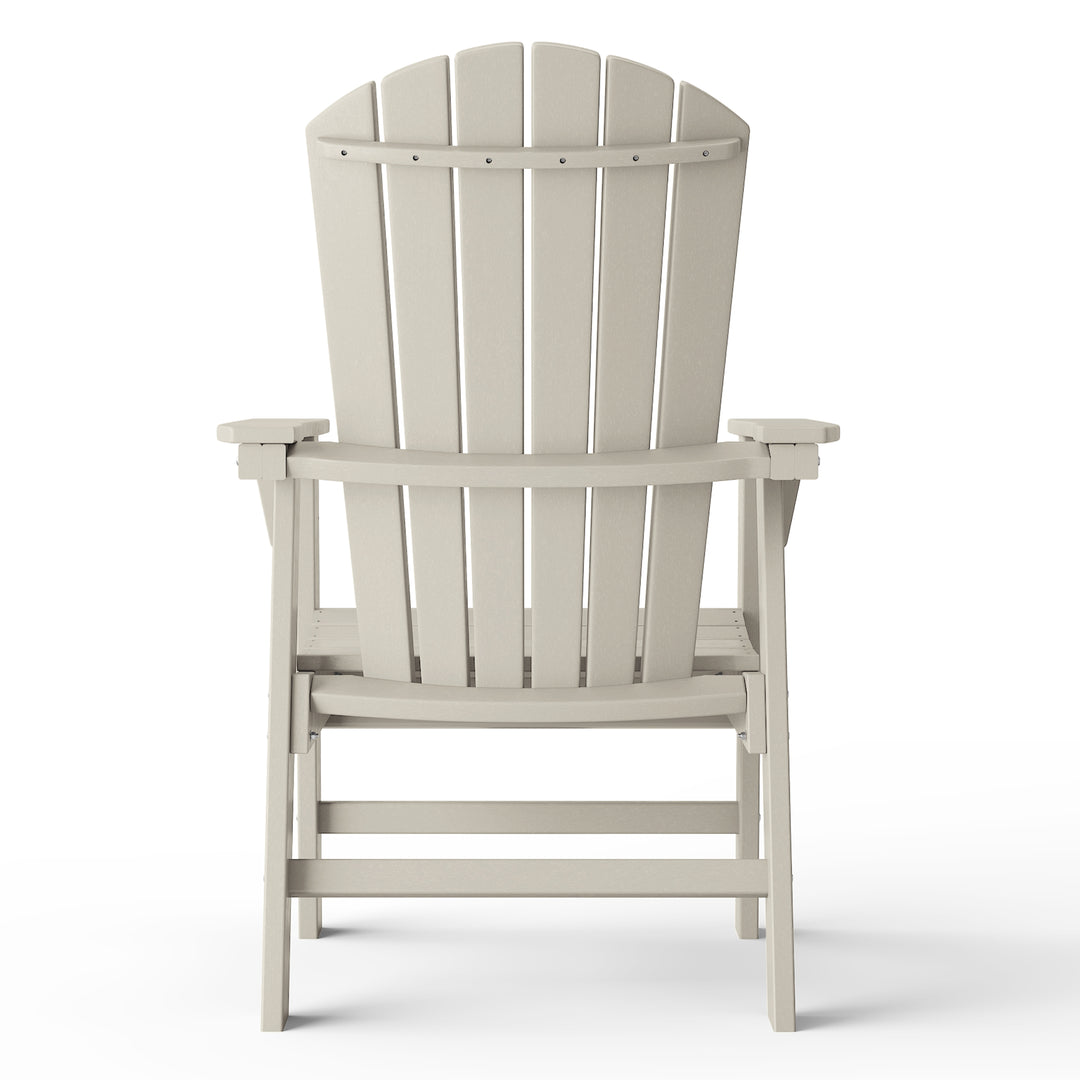 Dylan Outdoor Patio Shell-back Adirondack Dining Chair Weather Resistant