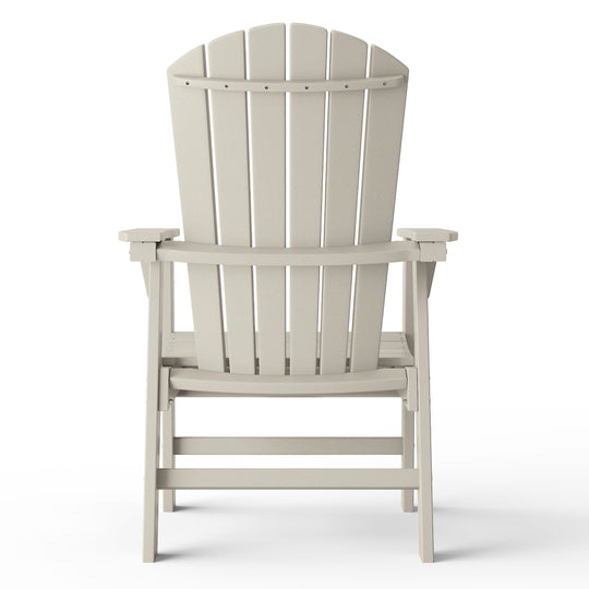Dylan Outdoor Patio Shell-back Adirondack Dining Chair Weather Resistant