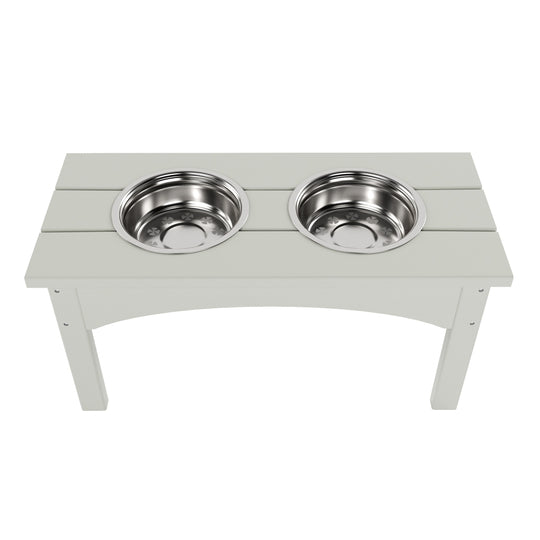 Malibu HDPE Weather Resistant Elevated Pet Feeder
