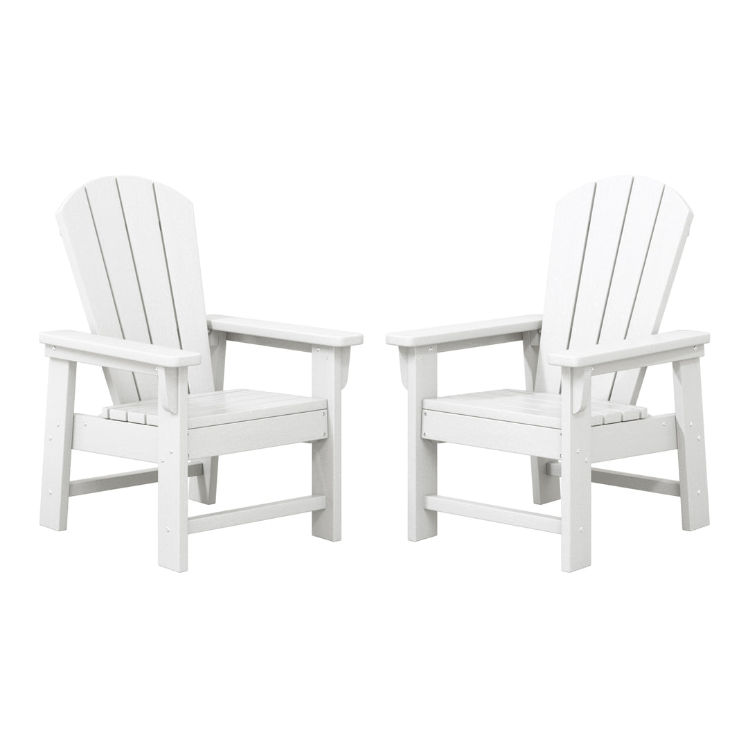 Malibu Kids Outdoor Adirondack Plastic Patio Chair (Set of 2)