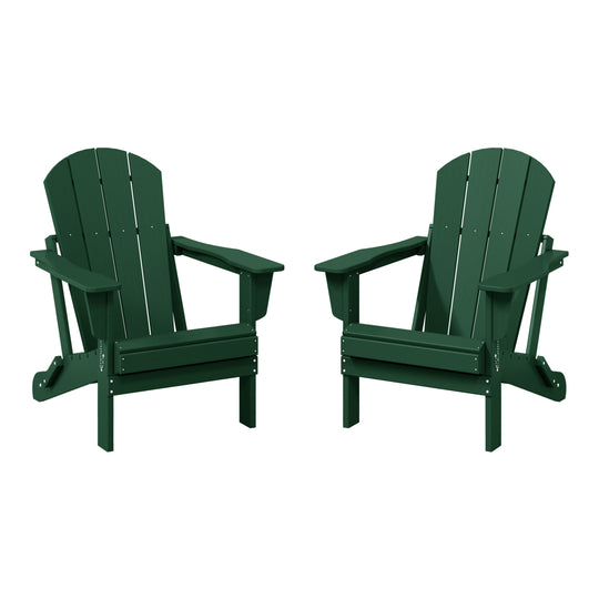 Malibu 2 piece set outdoor folding Poly Adirondack chair