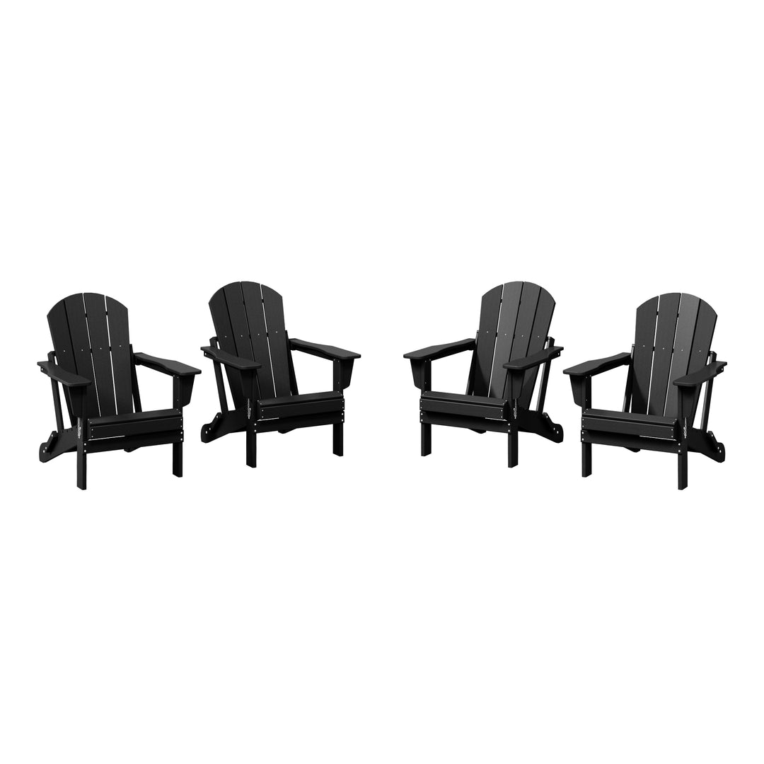 Malibu 4-Piece set outdoor folding Poly Adirondack chair