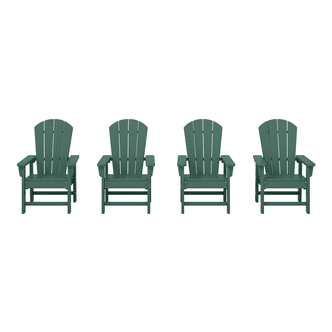 Malibu Kids Outdoor Adirondack Plastic Patio Chair (Set of 4)