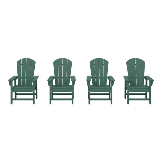 Malibu Kids Outdoor Adirondack Plastic Patio Chair (Set of 4)