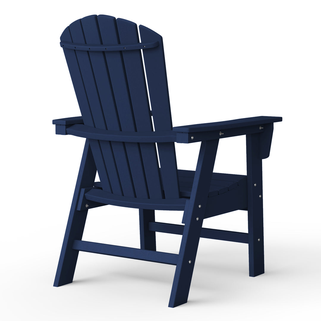 Dylan Outdoor Patio Shell-back Adirondack Dining Chair Weather Resistant