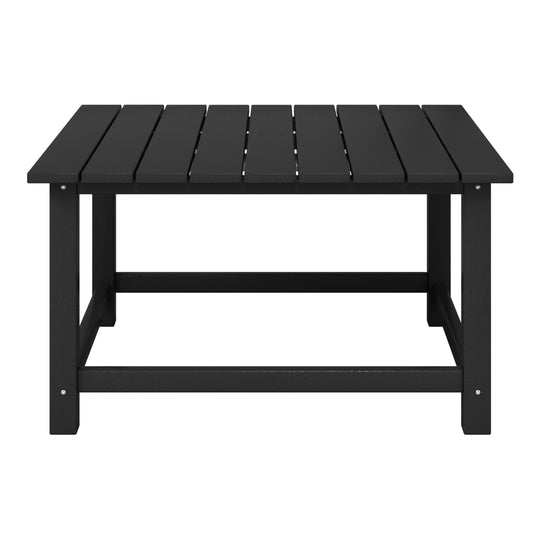 Malibu Low Outdoor HDPE Square Patio Coffee Table