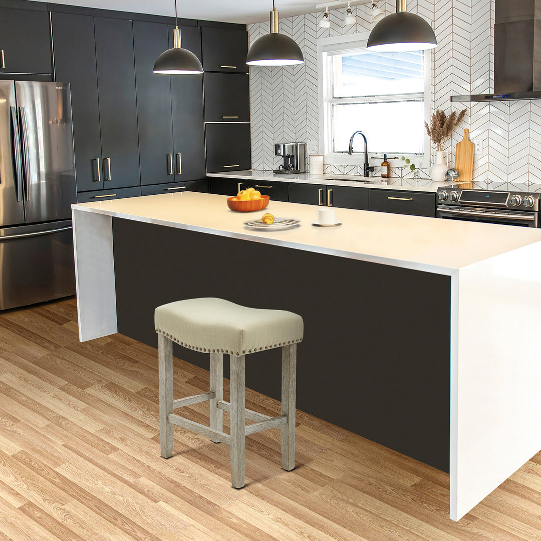 Lenox 24" upholstered nail head bar counter stool