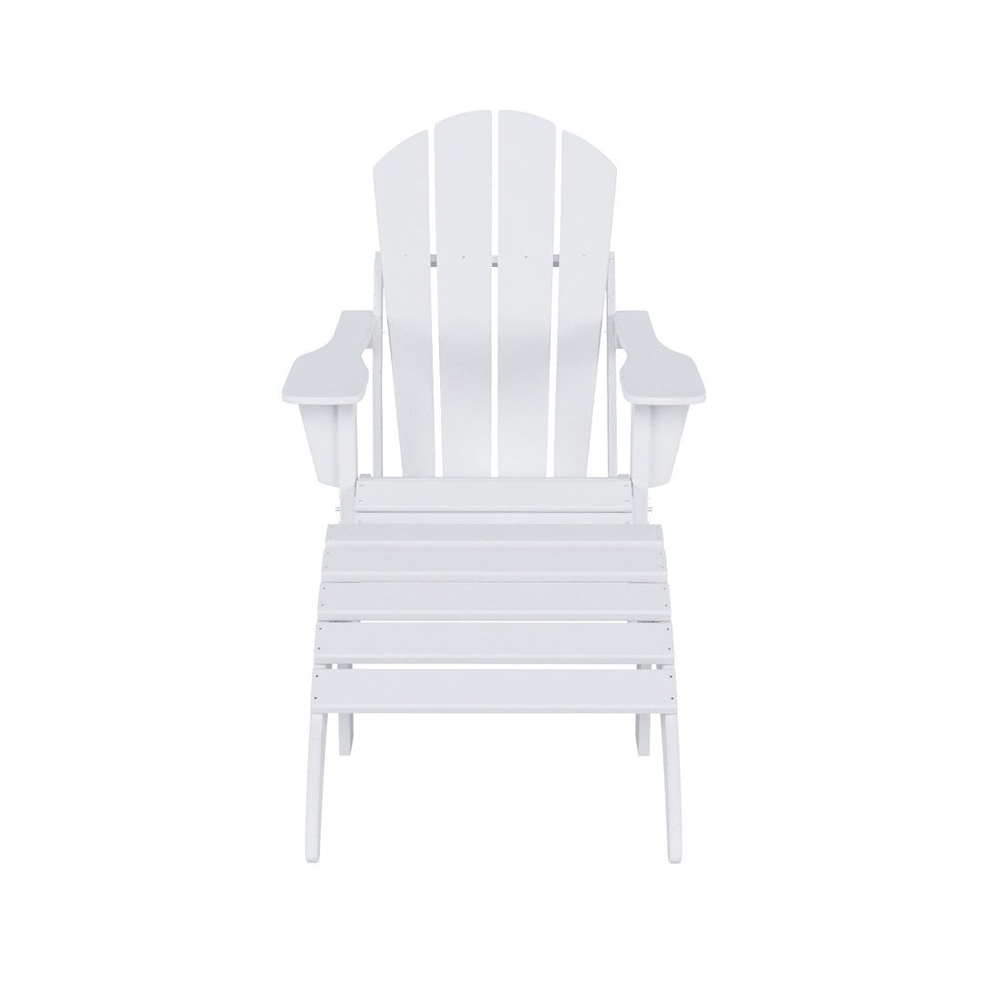 Malibu 2 piece set classic Adirondack chair with ottoman (1 seater)
