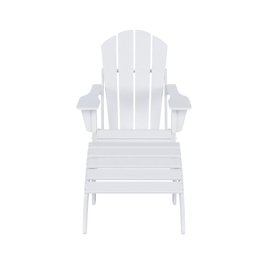 Malibu 2 piece set classic Adirondack chair with ottoman (1 seater)