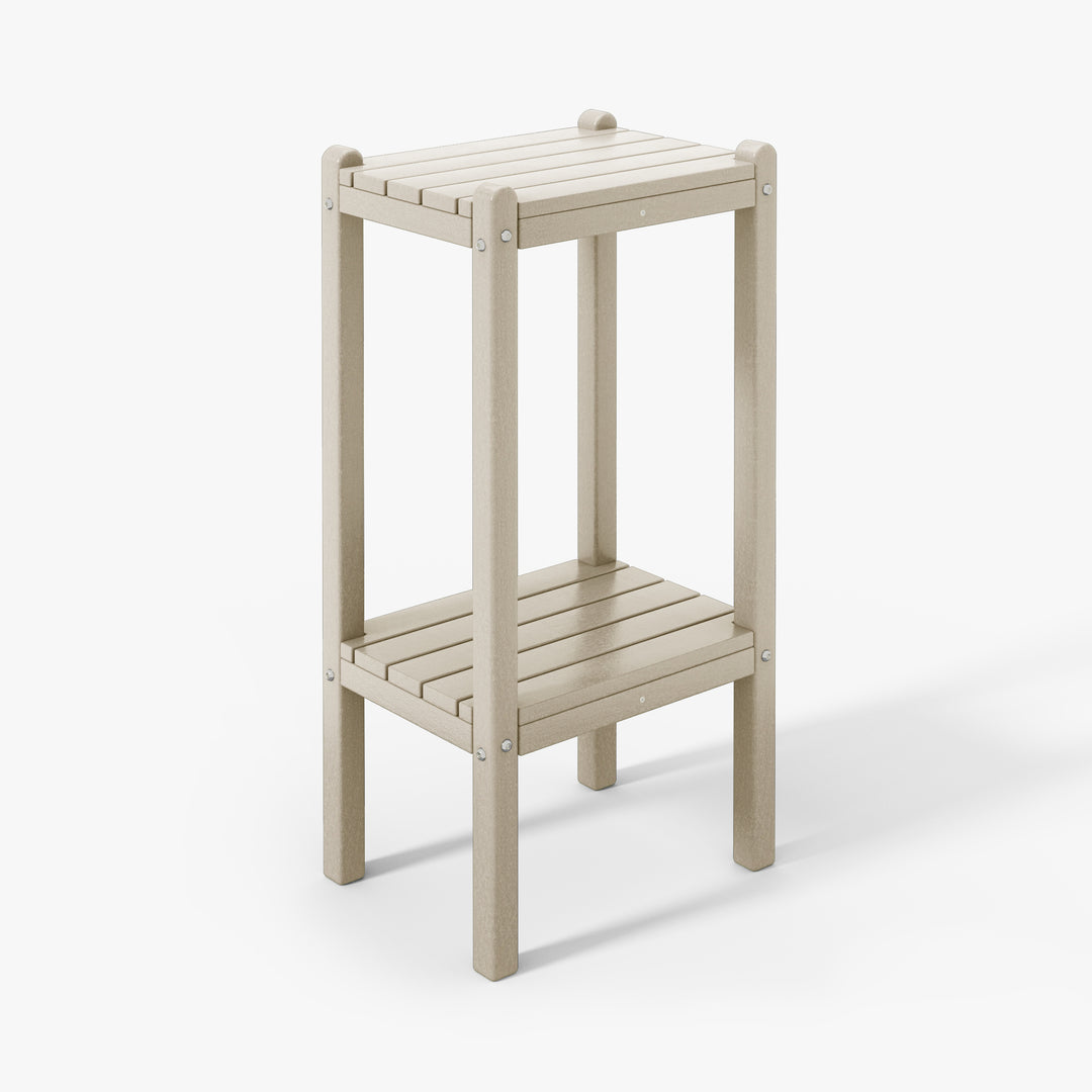 Malibu 36" Outdoor Adirondack HDPE 2-Tier Patio Side Table