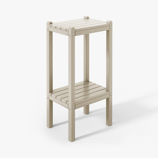 Malibu 36" Outdoor Adirondack HDPE 2-Tier Patio Side Table