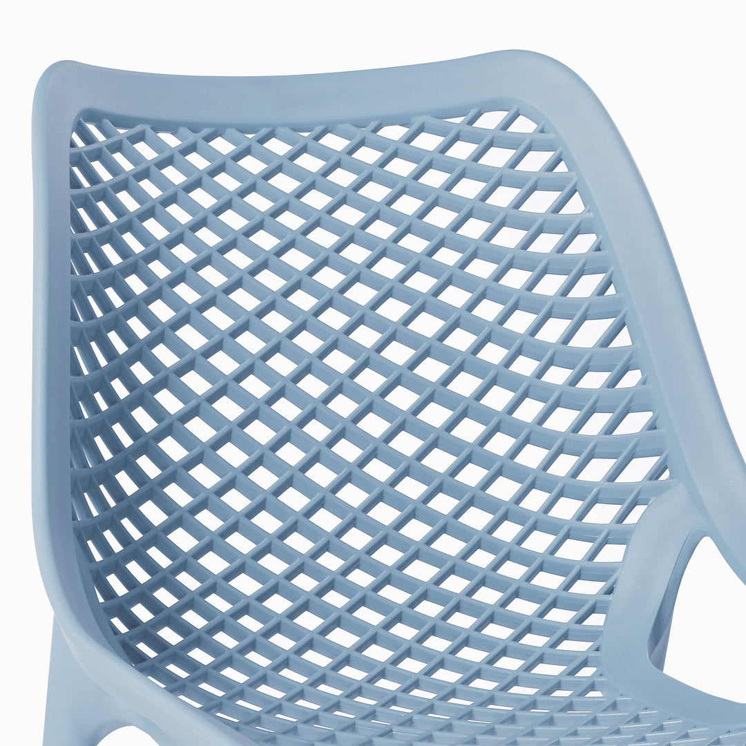 Playa Outdoor Stackable Modern Plastic Dining Chairs (Set of 2)