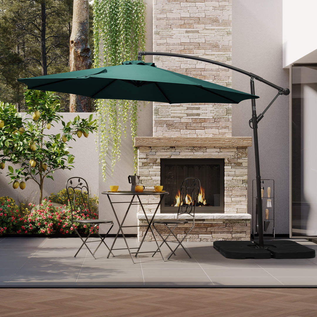 Julia 10 ft. Outdoor / Patio Cantilever Hanging Umbrella