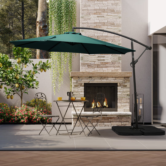 Julia 10 ft. Outdoor / Patio Cantilever Hanging Umbrella