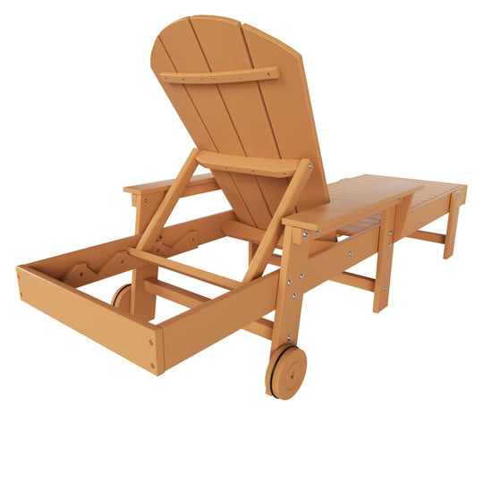 Malibu Reclining Chaise Lounge With Arms & Wheels