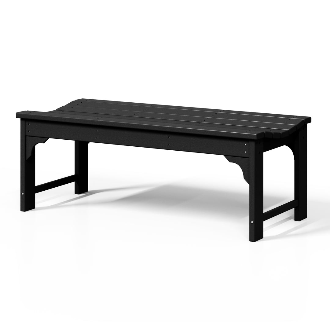 Malibu 48" length backless Poly Wood Outdoor / Garden bench