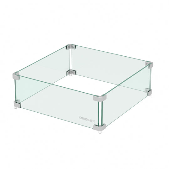 Sansom Square Tempered Glass Fire Flame Guard