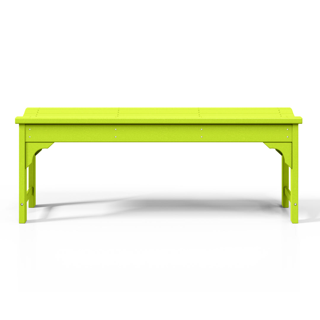 Malibu 48" length backless Poly Wood Outdoor / Garden bench