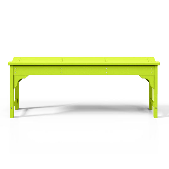Malibu 48" length backless Poly Wood Outdoor / Garden bench