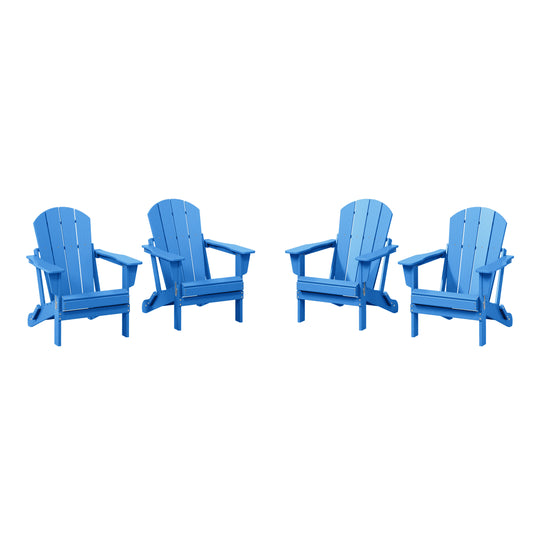 Malibu 4-Piece set outdoor folding Poly Adirondack chair