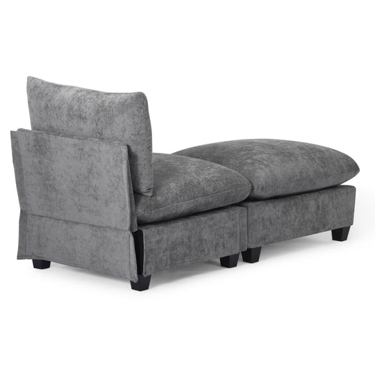 Augusta 68.5" Chenille Upholstered Indoor Chaise Lounge Chair