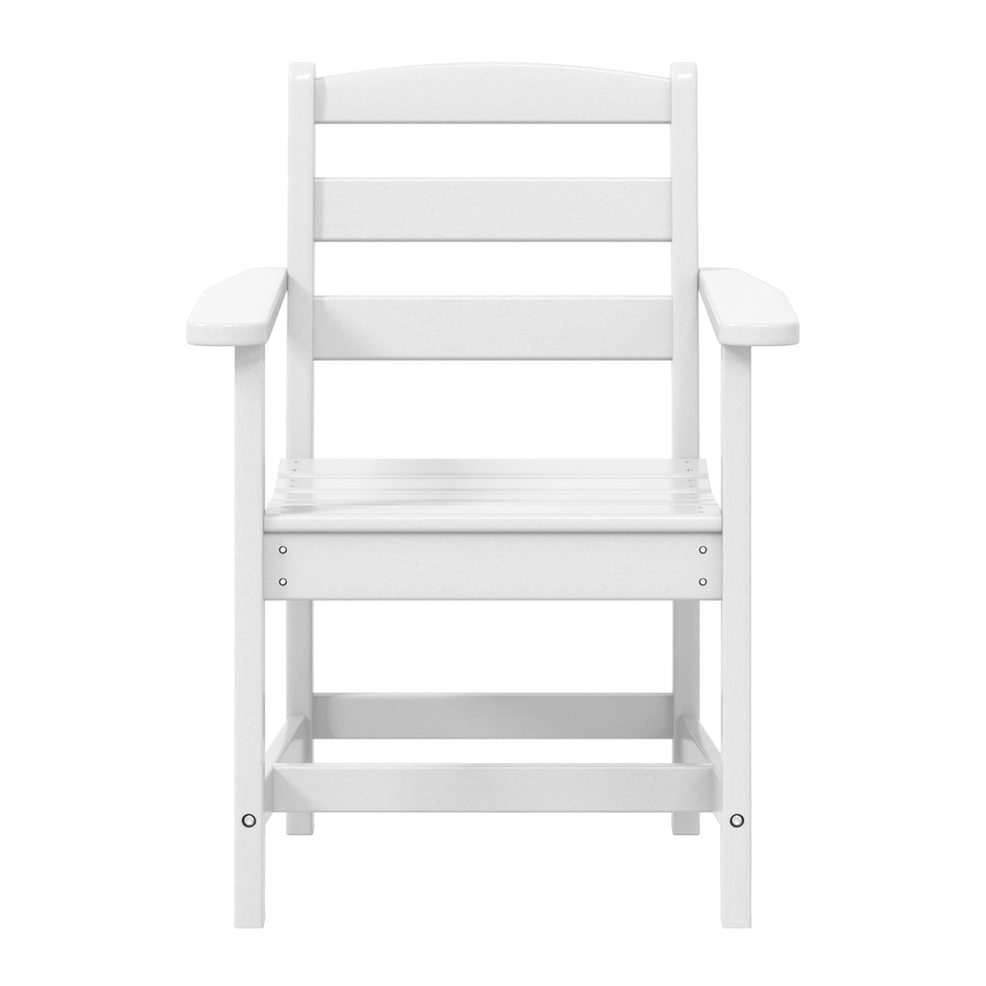 Ashore Outdoor HDPE Patio Classic Dining Arm Chair