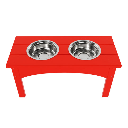 Malibu HDPE Weather Resistant Elevated Pet Feeder