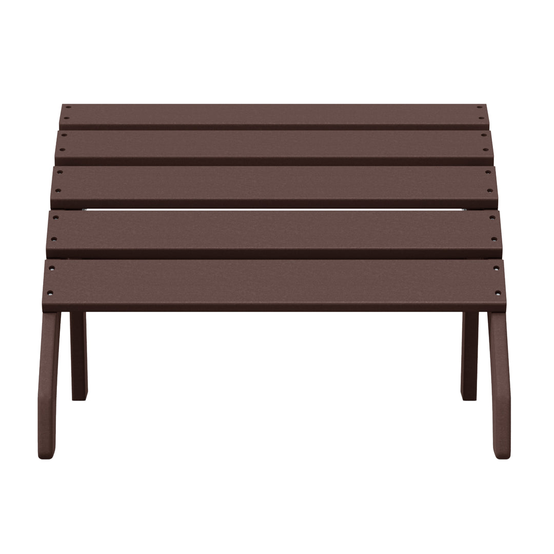 Dylan Outdoor Patio HDPE Adirondack Ottoman Footrest