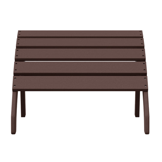 Dylan Outdoor Patio HDPE Adirondack Ottoman Footrest
