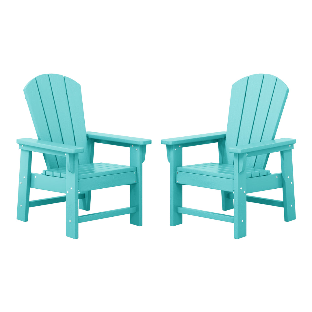 Malibu Kids Outdoor Adirondack Plastic Patio Chair (Set of 2)