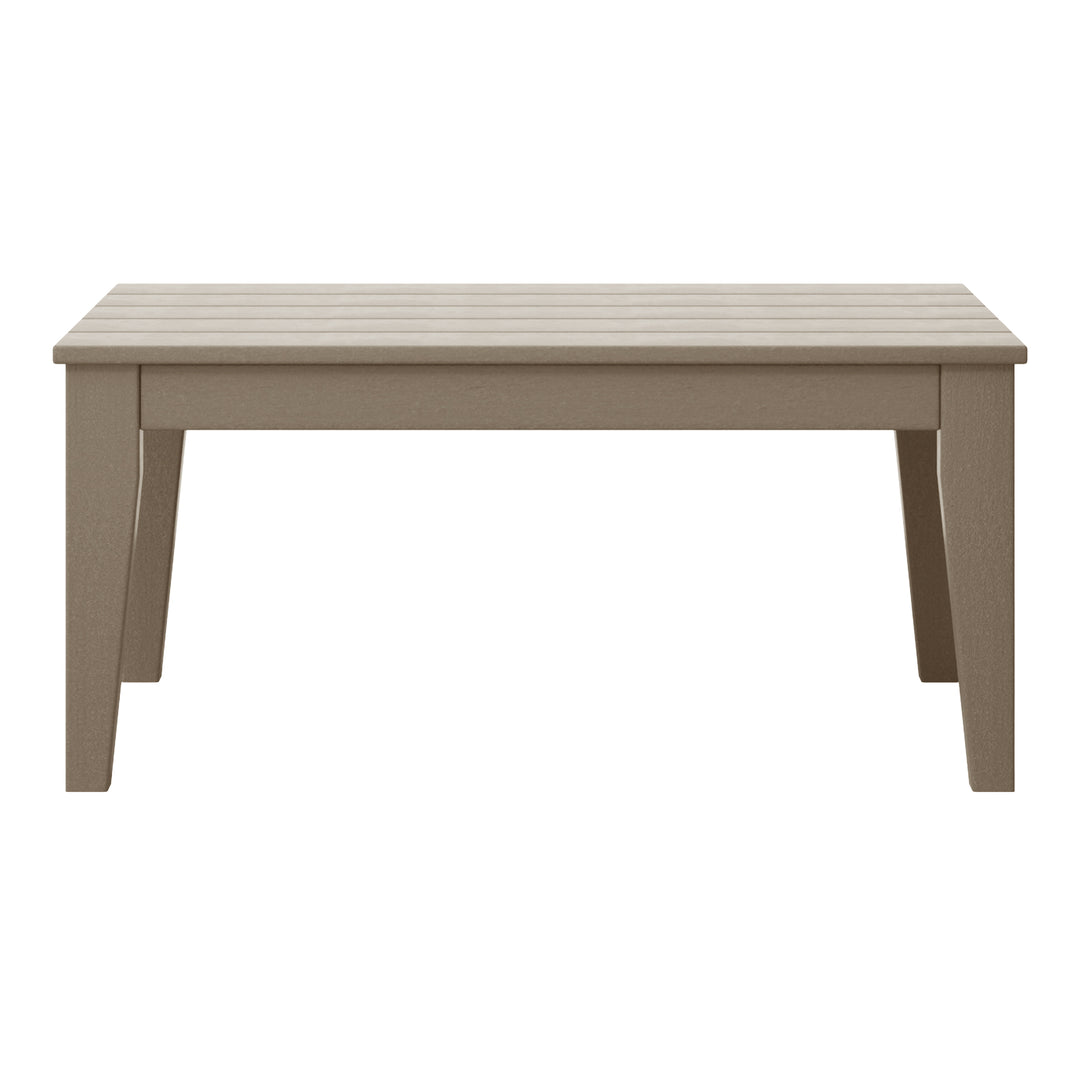 Malibu Low Outdoor HDPE Patio Rectangle Coffee Table