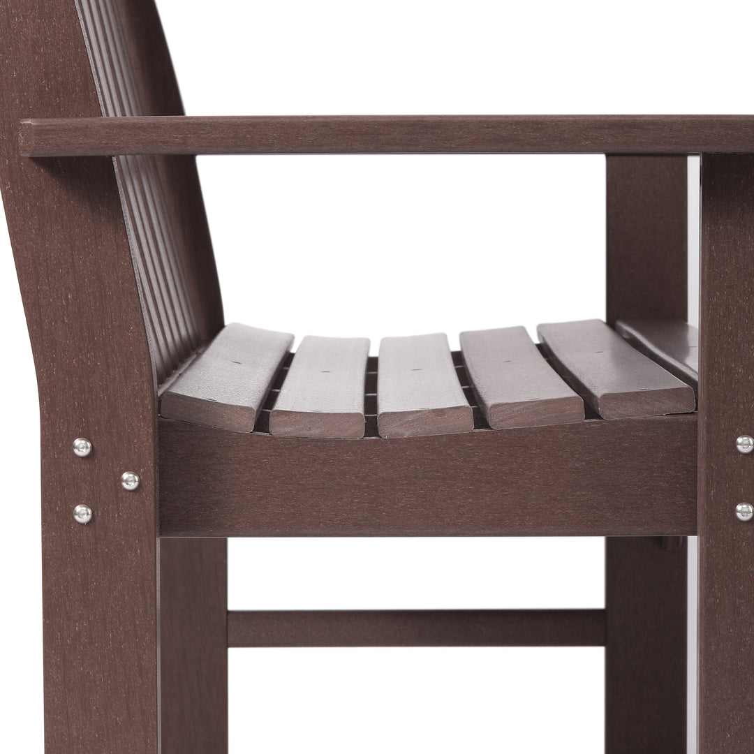 Malibu 3-Piece HDPE Outdoor Patio Furniture Couch and Coffee Table Set