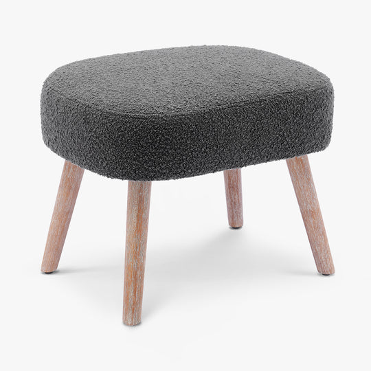 Genevieve 21" Wide Square Upholstered Cushion Ottoman Foot Stool