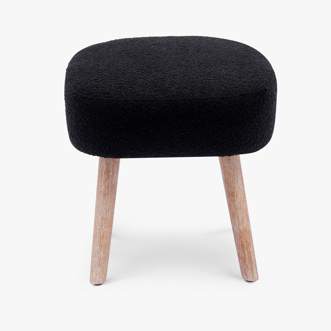 Genevieve 21" Wide Square Upholstered Cushion Ottoman Foot Stool