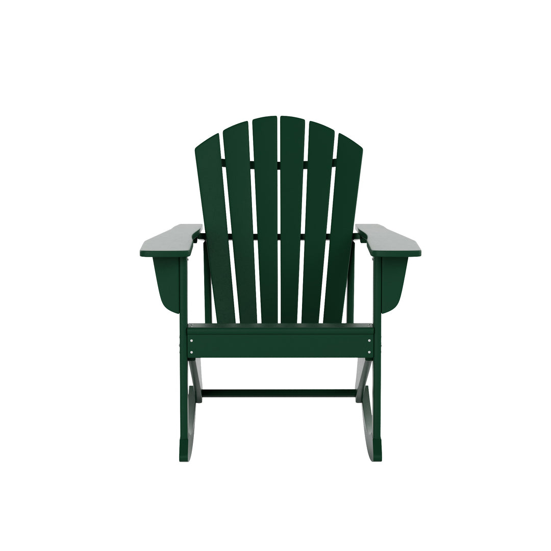 Dylan Outdoor Patio Poly Plastic Adirondack Rocking Chair