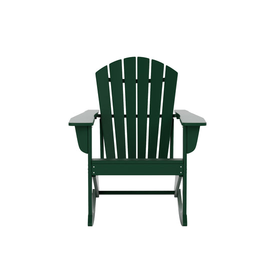 Dylan Outdoor Patio Poly Plastic Adirondack Rocking Chair