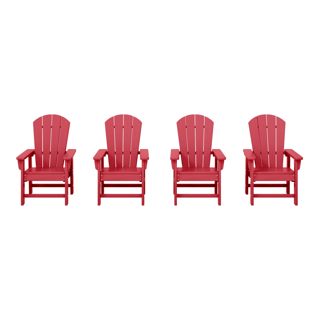 Malibu Kids Outdoor Adirondack Plastic Patio Chair (Set of 4)