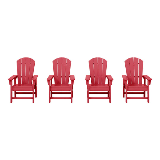 Malibu Kids Outdoor Adirondack Plastic Patio Chair (Set of 4)