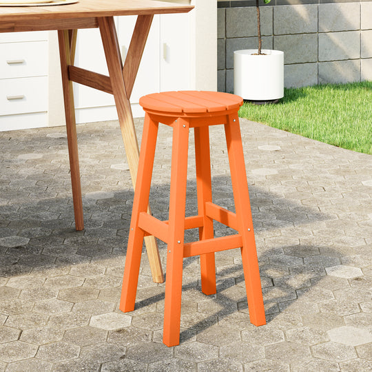 Malibu 29" HDPE Outdoor Patio Round Bar Stool