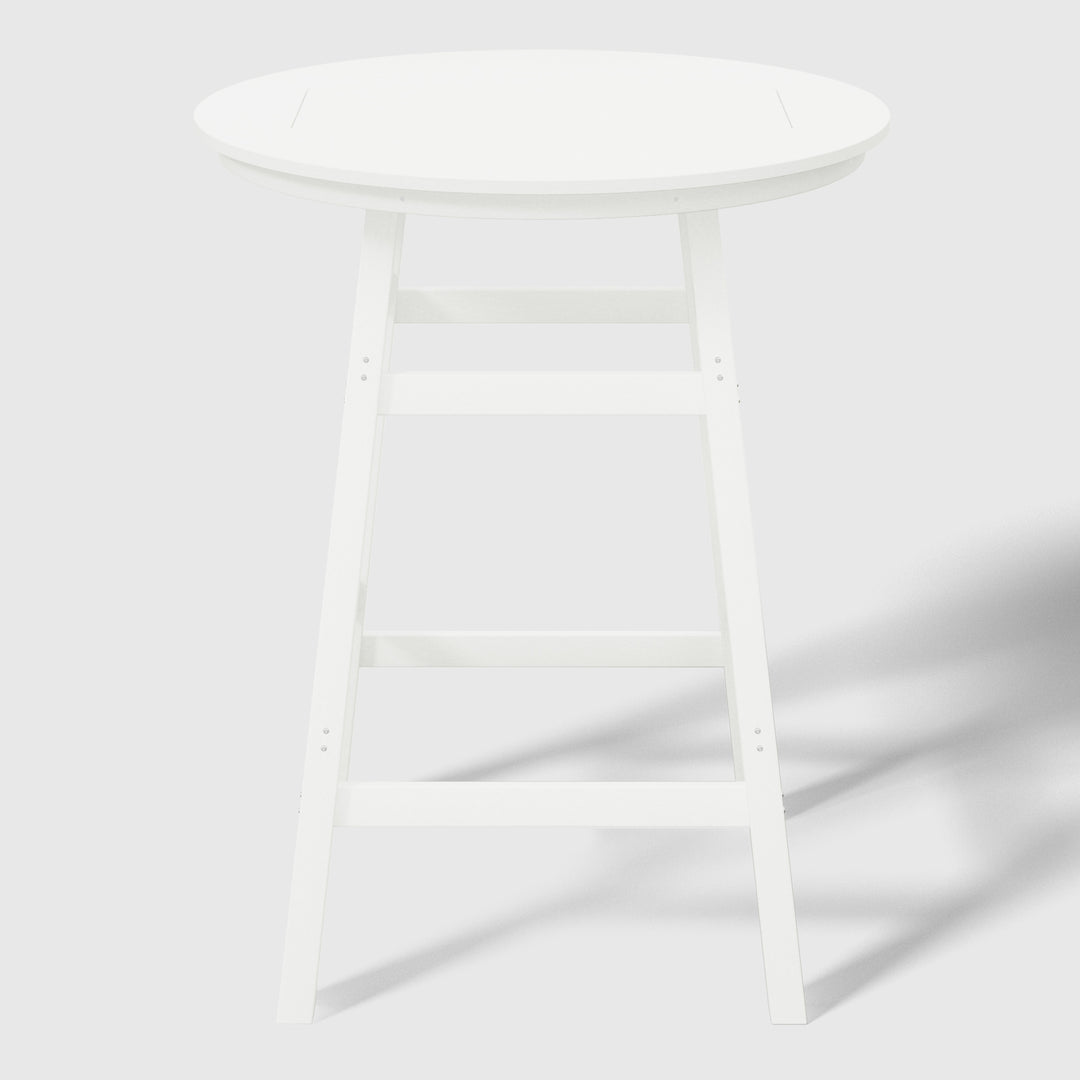 Malibu Outdoor 35" HDPE Round Patio Bar Height Table