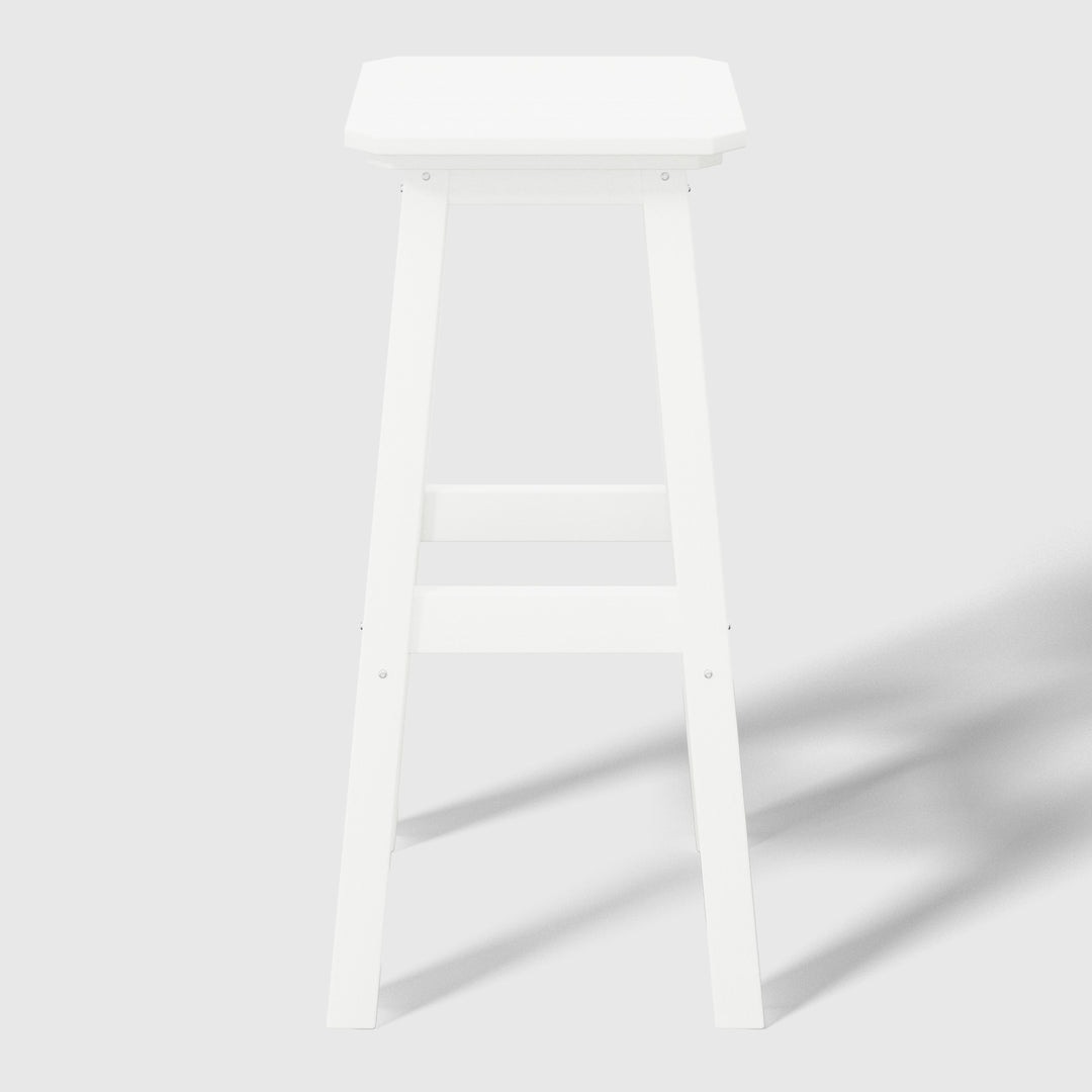 Malibu 29" HDPE Outdoor Patio Square Bar Height Bar Stool