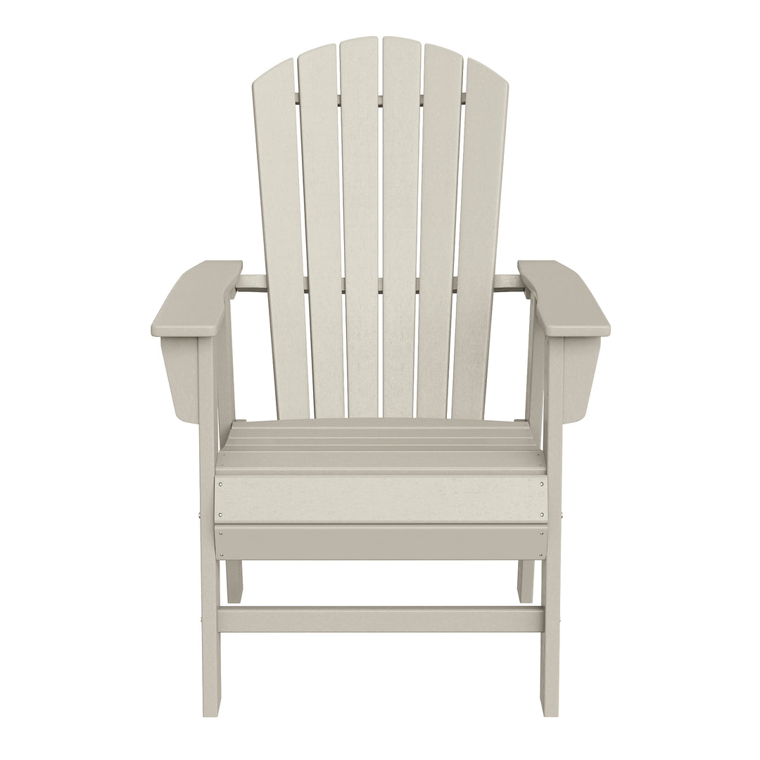 Dylan Outdoor Patio Shell-back Adirondack Dining Chair Weather Resistant
