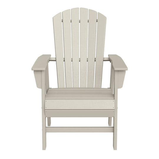 Dylan Outdoor Patio Shell-back Adirondack Dining Chair Weather Resistant