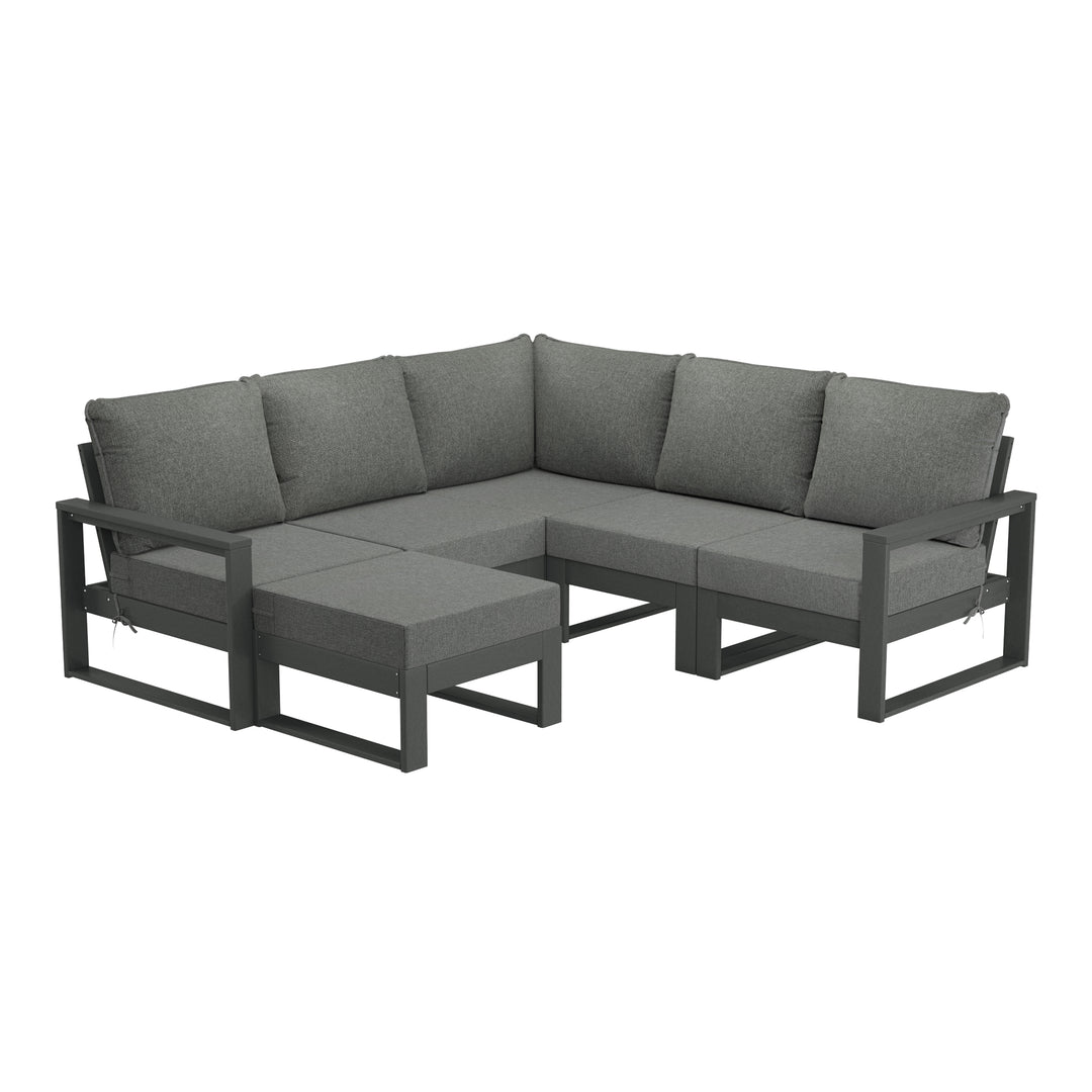 Montara 6-Piece Outdoor Patio Corner Sectional Sofa Conversation Set