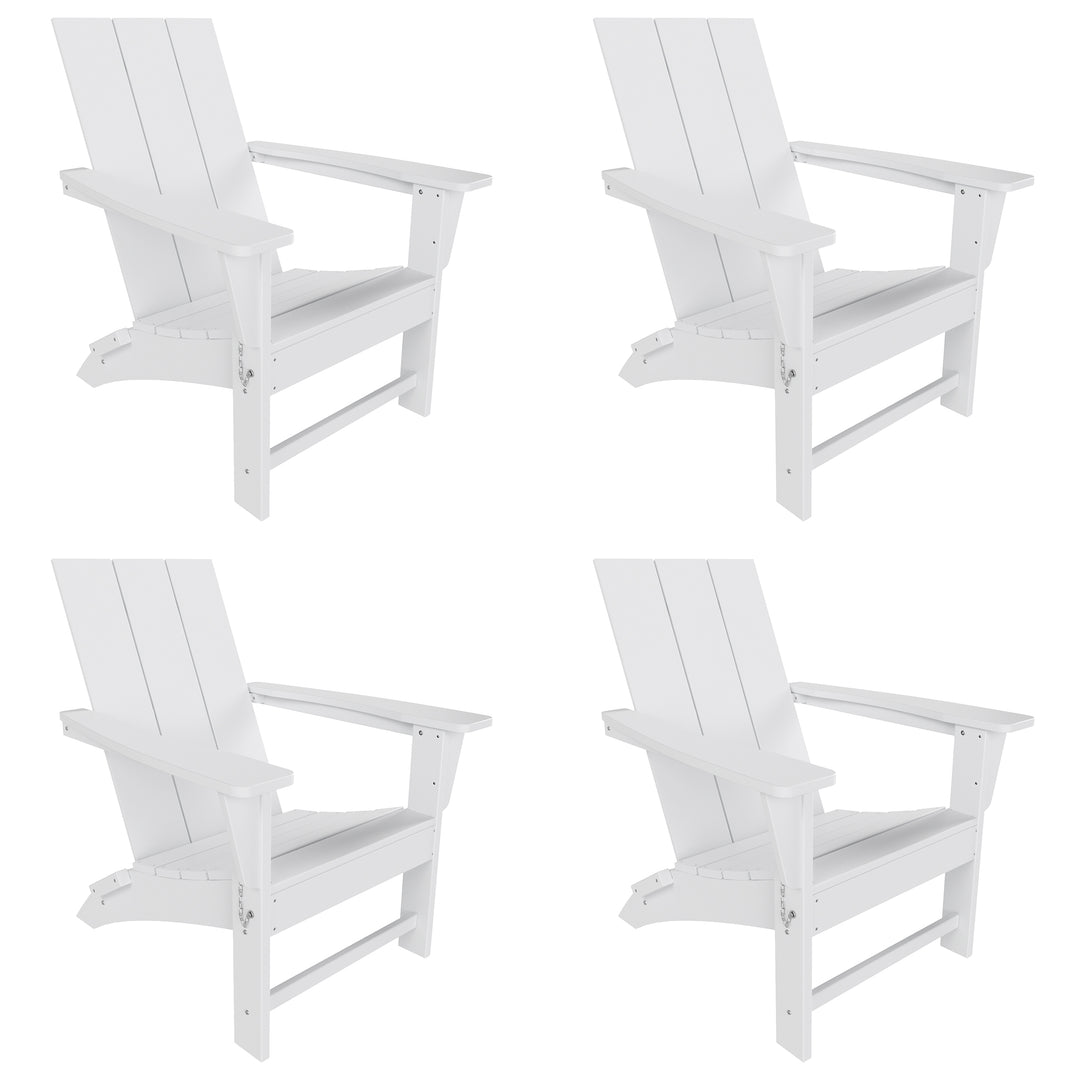 Ashore Westintrends Modern Outdoor Folding Adirondack Chair (Set of 4)