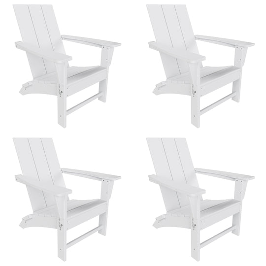 Ashore Westintrends Modern Outdoor Folding Adirondack Chair (Set of 4)