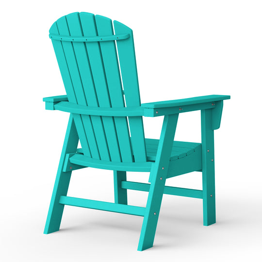 Dylan Outdoor Patio Shell-back Adirondack Dining Chair Weather Resistant