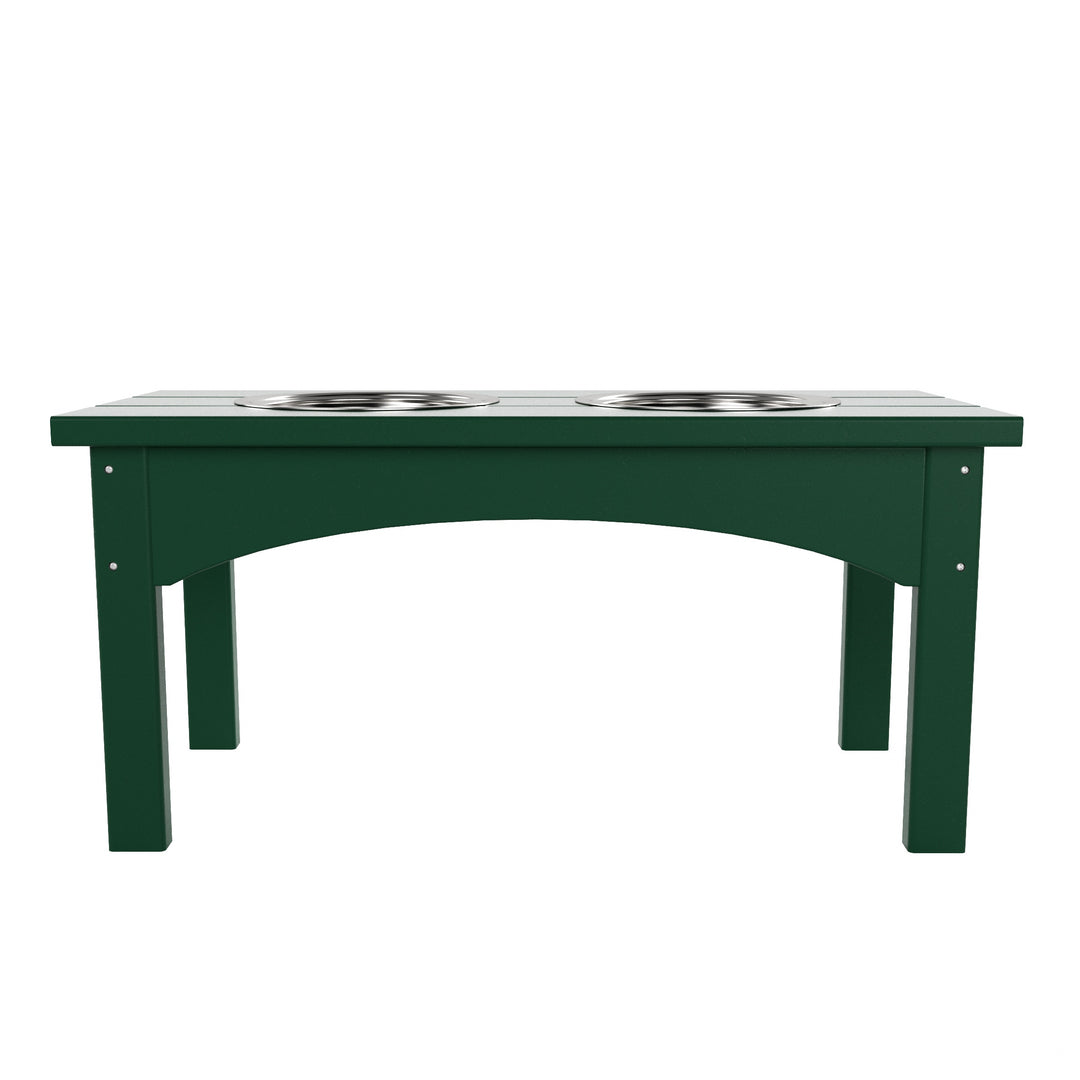 Malibu HDPE Weather Resistant Elevated Pet Feeder