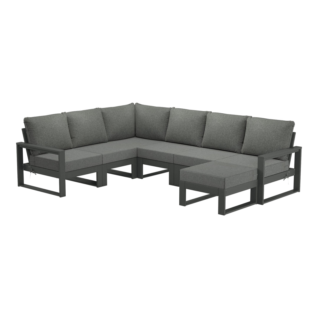 Montara 7-Piece Outdoor Modular L-Shaped Corner Patio Sectional Sofa Set